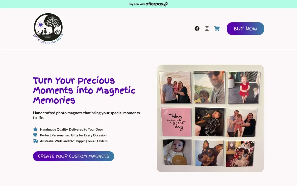 Home page of the Life's Little Magnets website