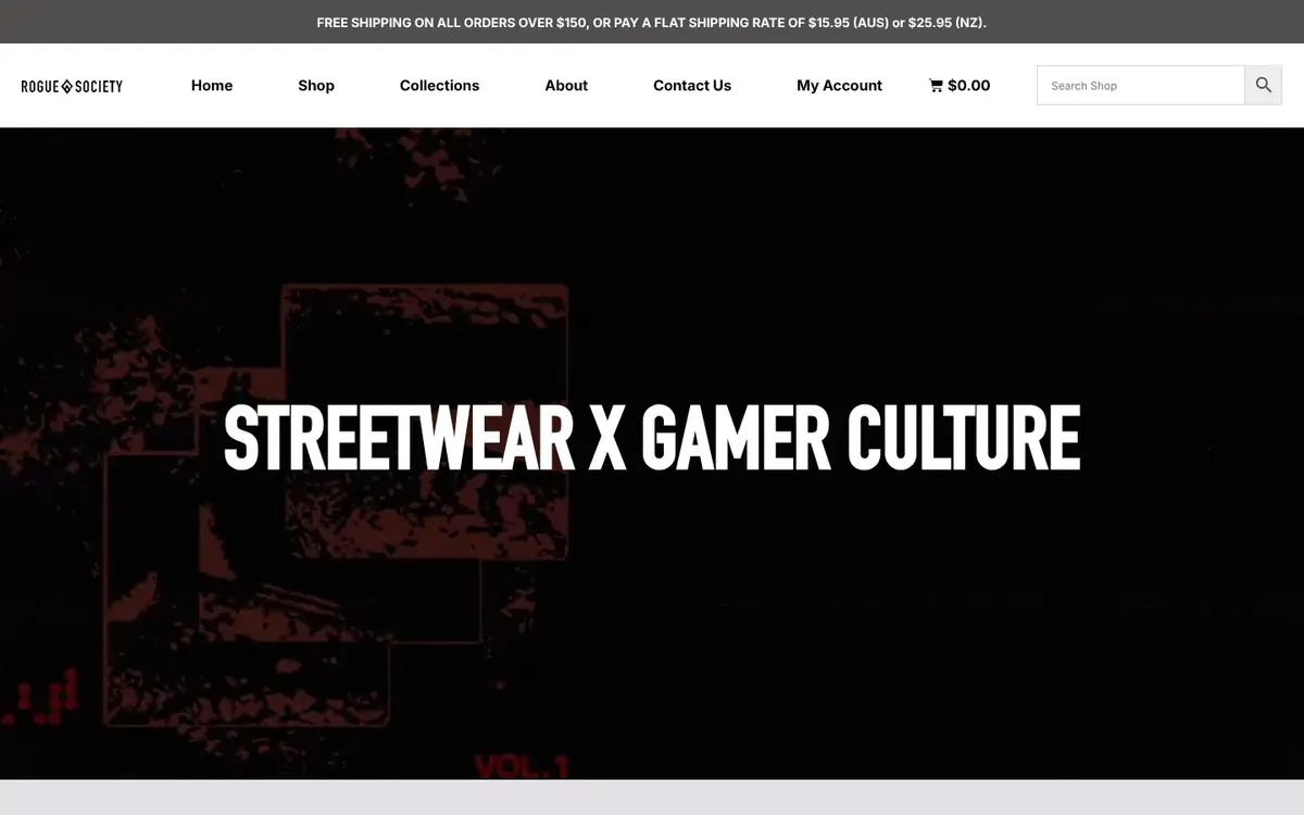Home page of the Rogue Society website